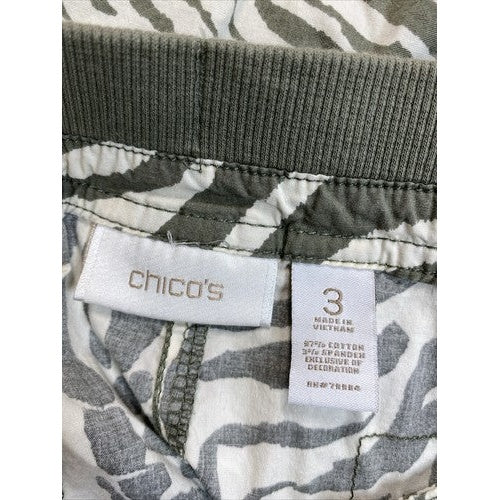Chico's Women's Green/White Lightweight Skirt - 3/16 image 3