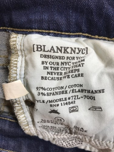 BlankNYC Women's Dark Wash Distressed Skinny Stretch Jeans - 25 image 4