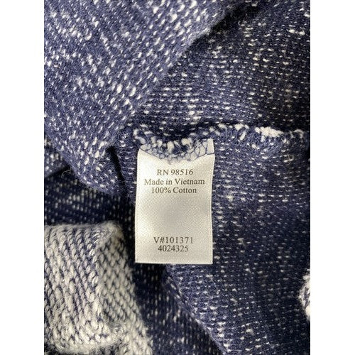 Coldwater Creek Women's Blue/White Terry Knit Sweater Sz M image 4