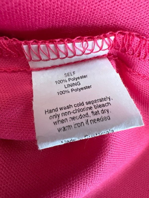 Kaileigh Women's Pink Short Sleeve V-Neck A-Line Dress - S Petite image 4