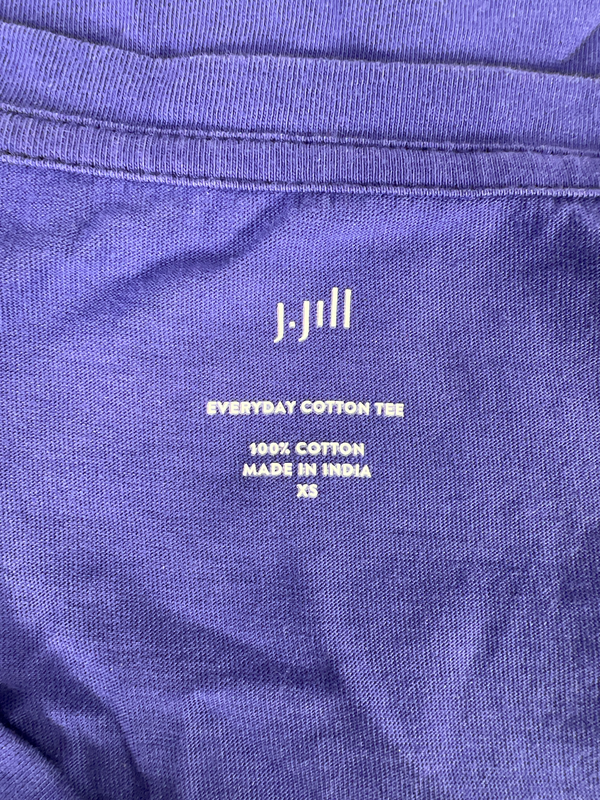 J.Jill Women’s Purple Everyday Cotton Short Sleeve T-Shirt - XS image 3