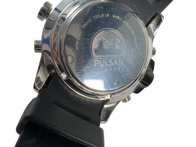 Pulsar Men's Black 45mm Stainless Steel Tech Gear Digital Sport Watch - Working image 5