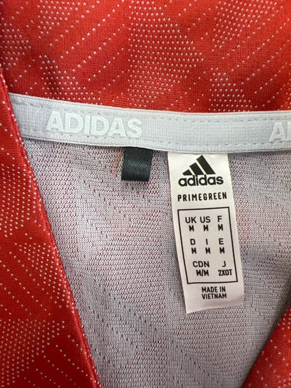 Adidas Women's Red/Orange Primegreen Quarter Zip Racerback Sleeveless Shirt - M image 3