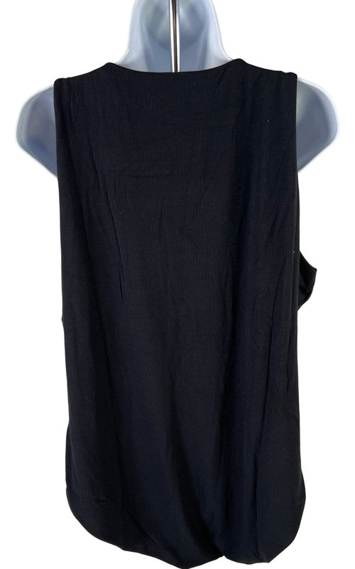Soma Women’s Black Ribbed High Neck Sleeveless Bodysuit - XXL image 3