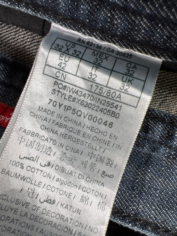 Guess Men's Dark Wash Rowland Fit Relaxed Straight Denim Jeans - 32x32 image 4
