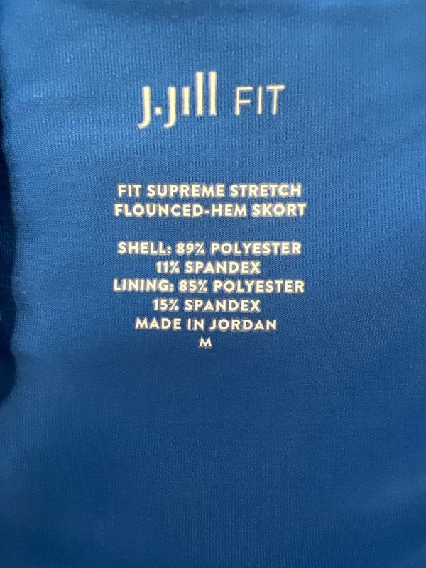 J.Jill Fit Women's Blue Pull On Stretch Flounce Hem Lined Athletic Skort - M image 3
