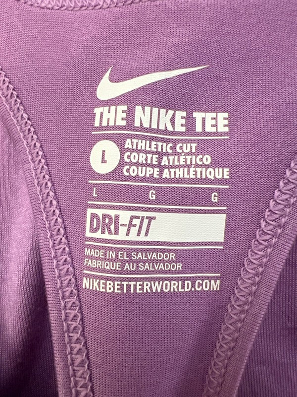Nike Women's Purple Dri-Fit Racerback Athletic Tank Top - L image 3