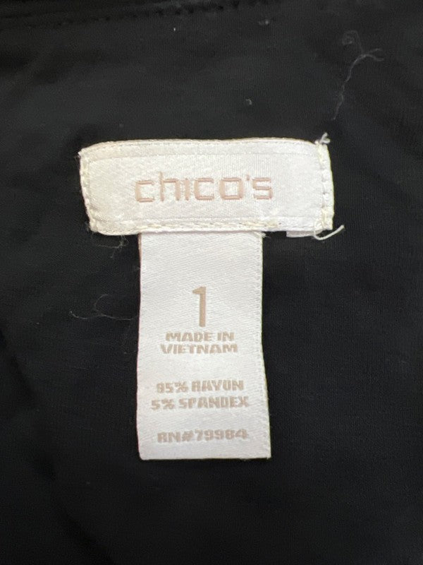 Chico's Women's Black Sleeveless Tiered Maxi Dress - 1/US M image 3