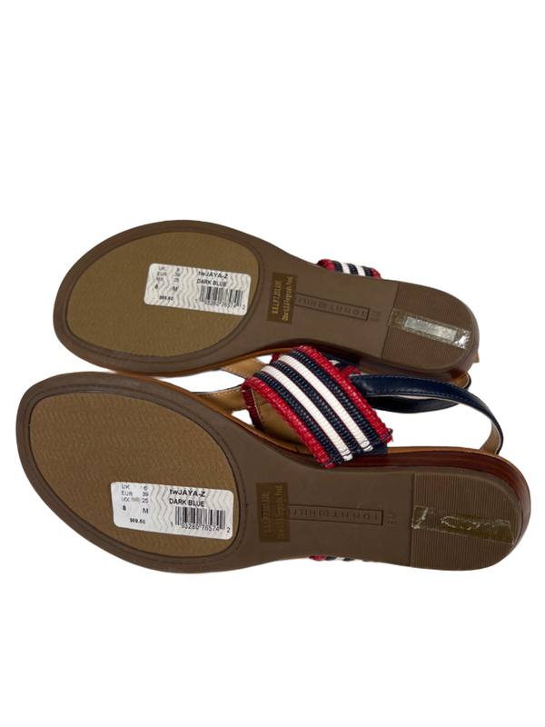 Tommy Hilfiger Women's Blue/Red Jaya Slingback Sandals - 8 image 8
