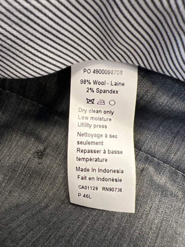 Hart Schaffner Marx Men's Gray Wool Blend Unhemmed Dress Pants - 46 Long image 4