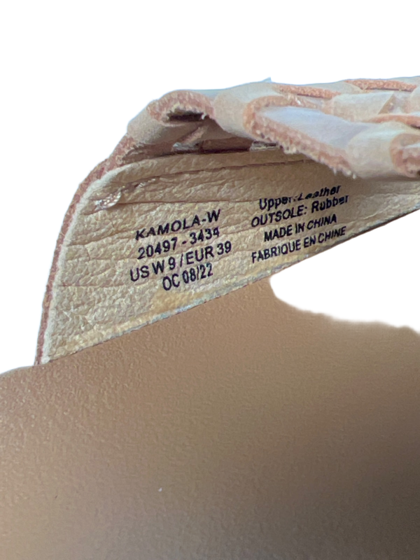 Olukai Women's Tan Leather Woven Kamola Slide Sandals - 9 image 8