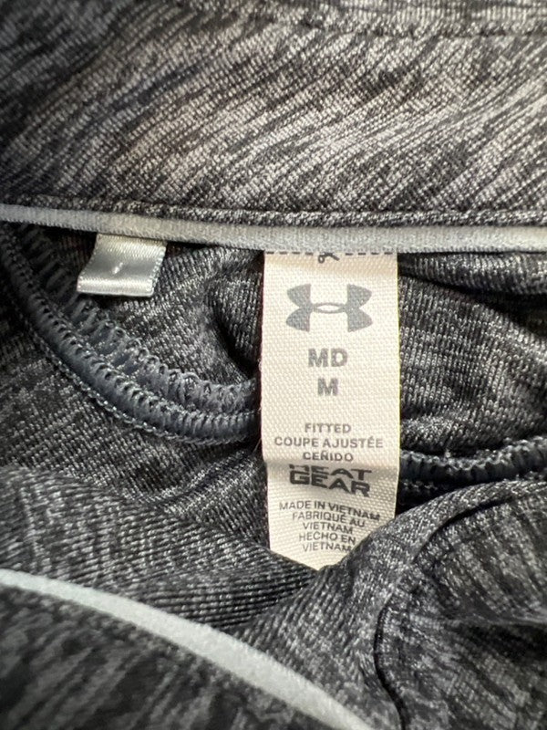 Under Armour Women's Gray Heathered Short Sleeve Fitted Active Polo - M image 3