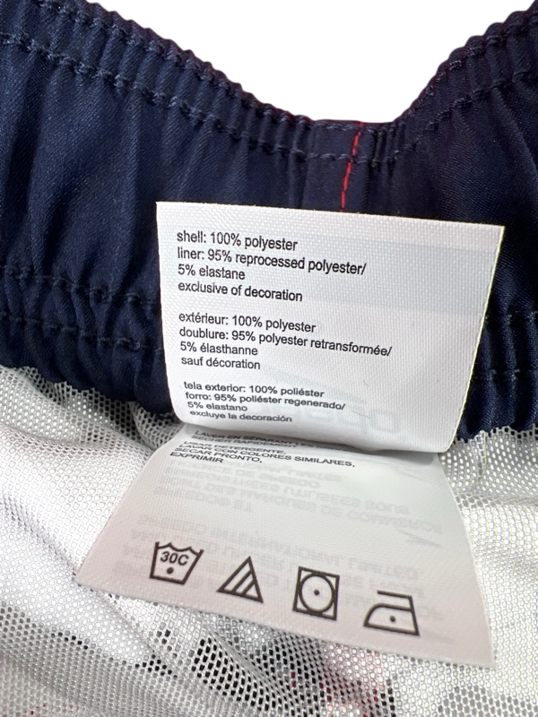 Speedo Men's Red/White/Blue Mesh Lined UPF Swim Trunks - S image 4