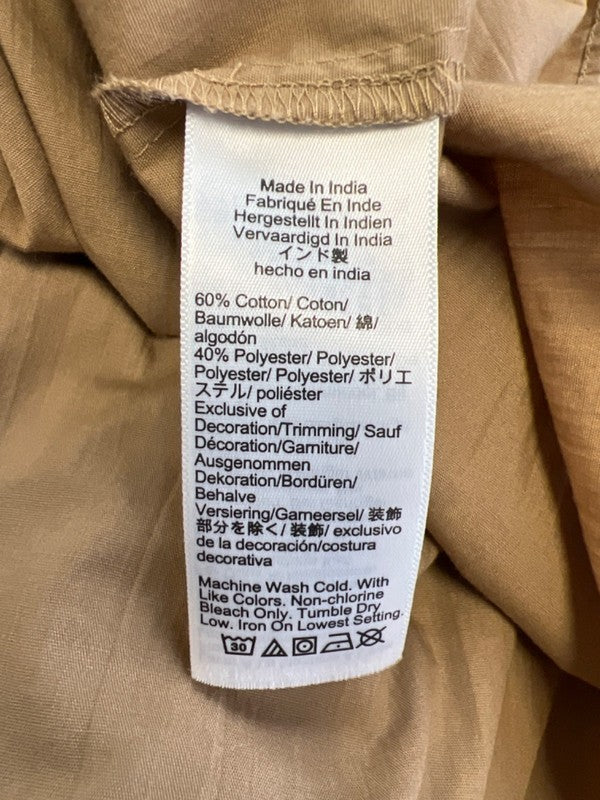 J.Crew Women's Brown Catania Crinkled Smocked Chest Midi Dress - L image 4