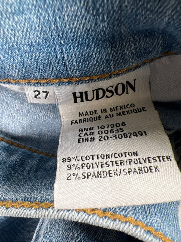 Hudson Women's Light Wash Distressed Krista Super Skinny Jeans - 27 image 4