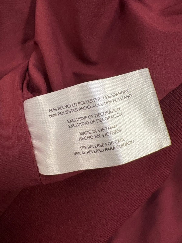 Banana Republic Women’s Red/Burgundy Lightweight Stretch Bomber Jacket - S image 4