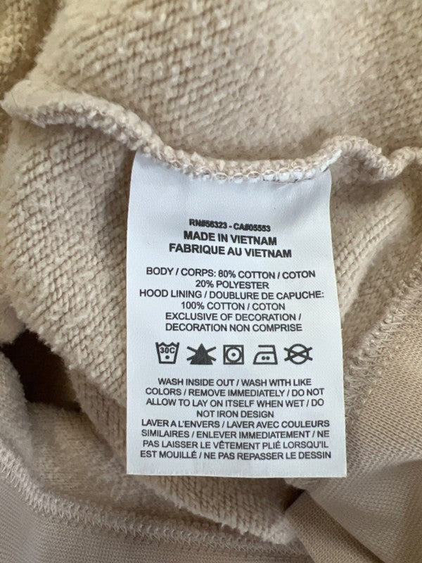 Nike Women's Beige Sportswear Club Fleece Lined Pullover Hoodie Sweatshirt - L image 4