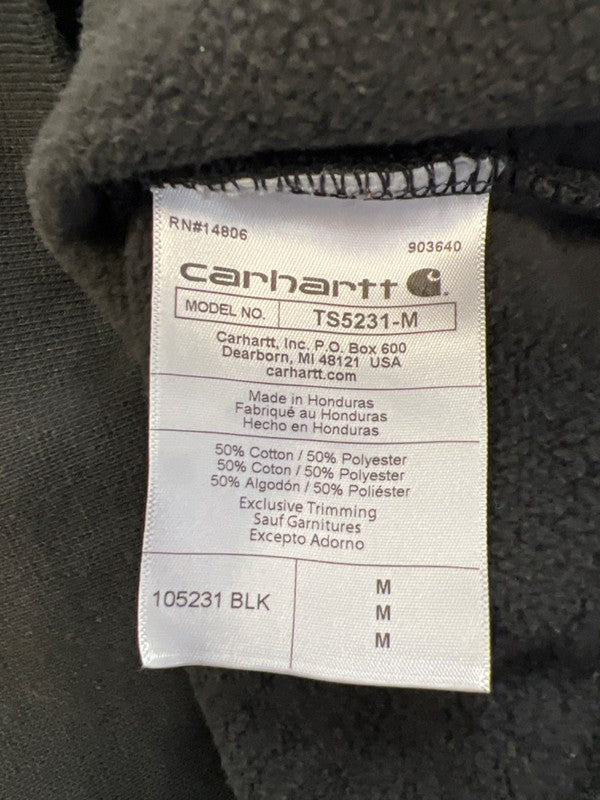 Carhartt Men's Black Loose Shamrock Graphic Long Sleeve Hoodie Sweatshirt - M image 4