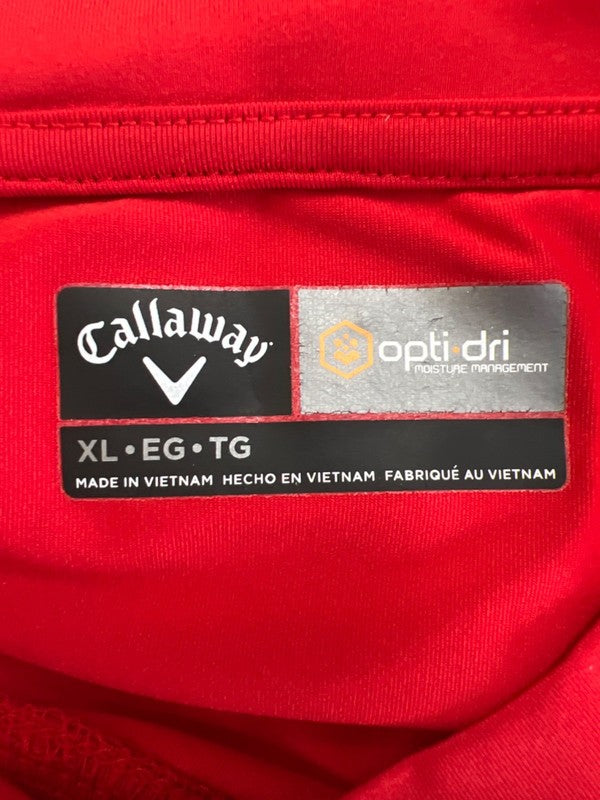 Callaway Men's Red Opti-Dri Lightweight Athletic Long Sleeve Shirt - XL image 3