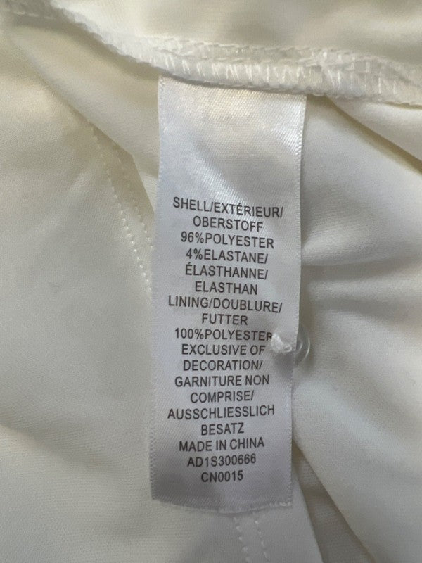 Adrianna Papell Women's White Short Ruffle Sleeve Eyelet Blouse - XL image 4
