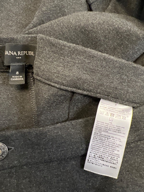 Banana Republic Women's Gray Stretch Ponte Pants - 8 image 3