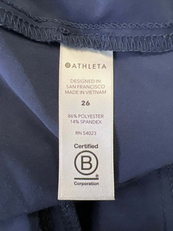 Athleta Women's Blue Brooklyn Wide Leg Pull On Crop Pants - 26 image 4