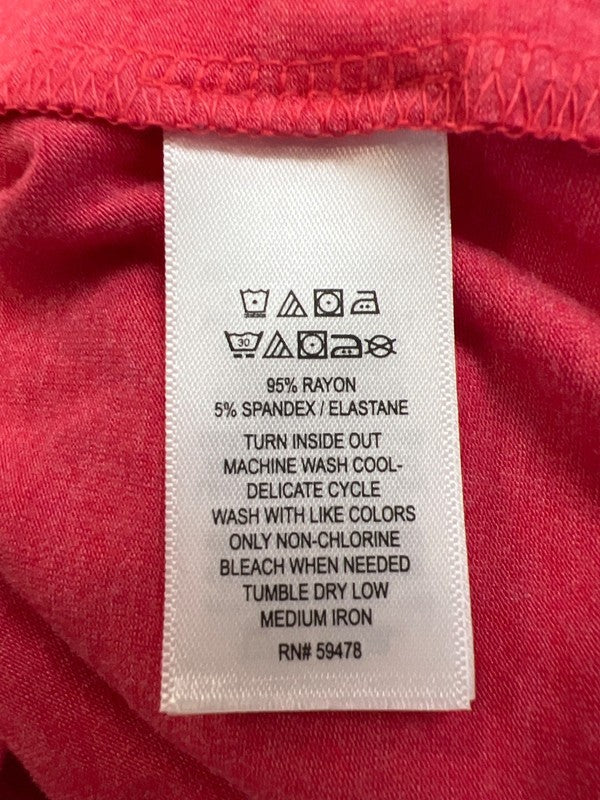 Artisan NY Women's Pink/Coral Short Cinch Sleeve T-Shirt Dress - M image 4