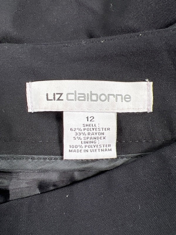 Liz Claiborne Women's Black Wrap Front Straight Skirt - 12 image 3
