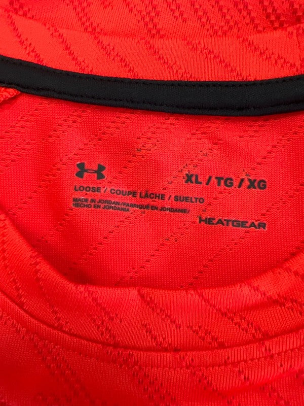 Under Armour Men's Red/Orange Breathable Short Sleeve Athletic Shirt - XL image 3