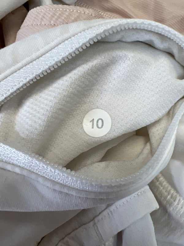 Lululemon Women's White Speed Pull On Lined Running Shorts - 10 image 3