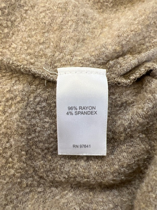 Pure J Jill Women's Tan/Brown Tranquility Fleece Long Sleeve Sweater - M image 4