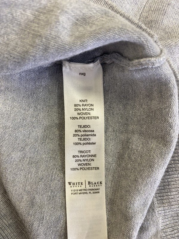 White House Black Market Women’s Gray Long Sleeve Sweater - S image 4