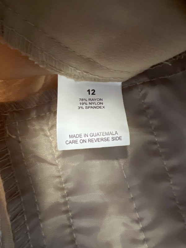 Briggs Women's Tan Pull On Comfort Waistband High Rise Capri Pants - 12 image 4