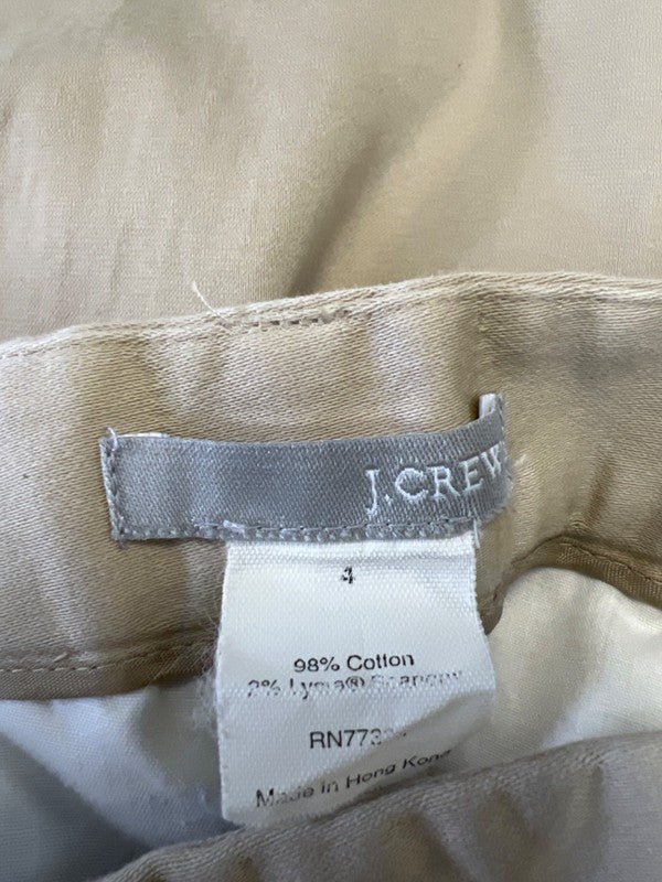 J.Crew Women's Beige Cotton Wide Leg Dress Pants - 4 image 3