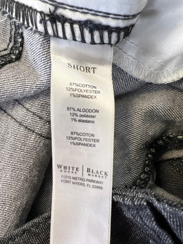 White House Black Market Women's Dark Gray Cuffed Denim Shorts - 10 image 4