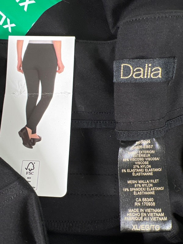 Dalia Women's Black Slim Straight Leg Pull On Stretch Pants - XL image 3