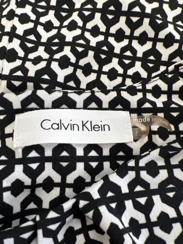 Calvin Klein Women's Black/White Sleeveless Blouse - M image 3