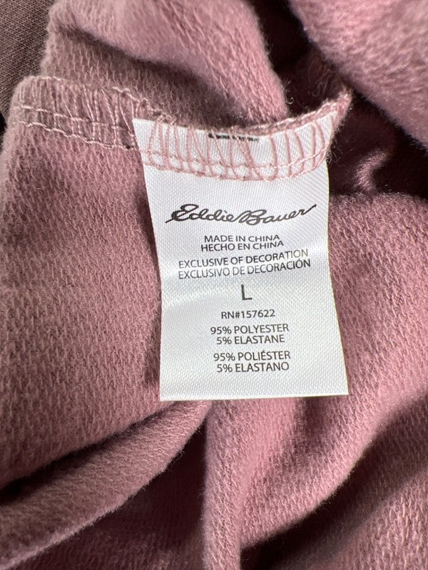 Eddie Bauer Women's Purple/Mauve Pull On Tapered Lounge Pants - L image 4