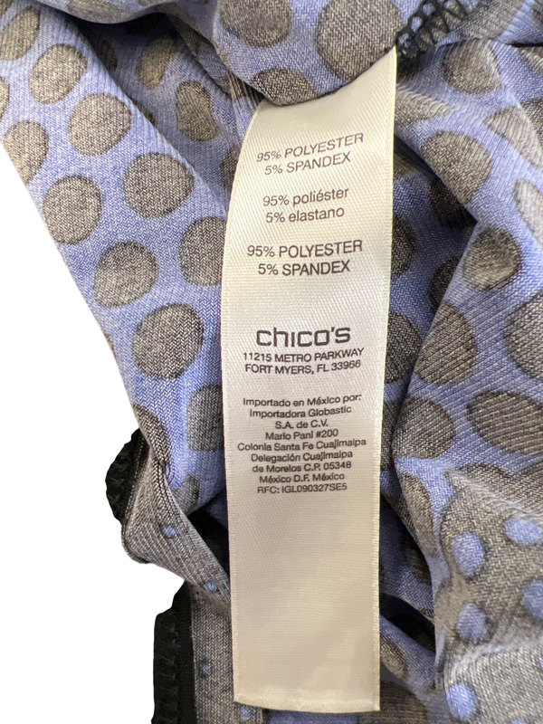 Chico's Women's Blue/Black Long Sleeve Shirt - 1/US M image 4