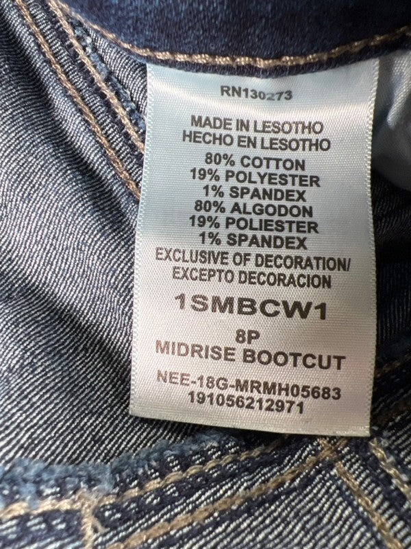 Lee Women's Dark Wash Riders Midrise Bootcut Denim Jeans - 8 Petite image 4