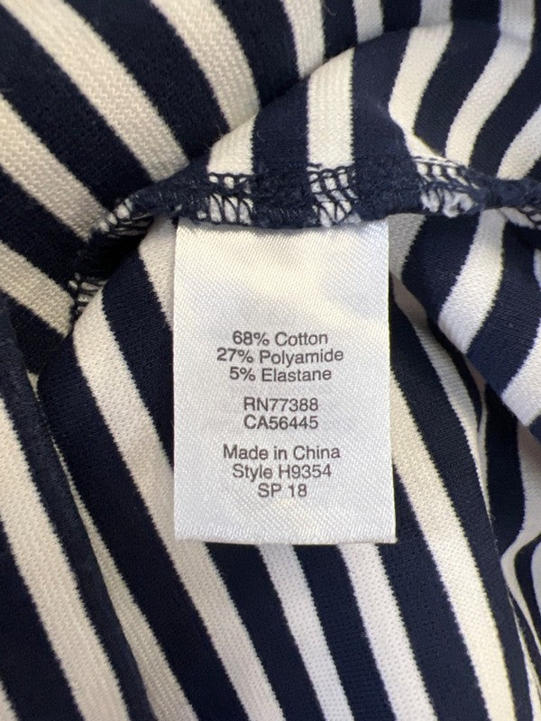 J.Crew Women's Blue/White Striped Short Sleeve Knit T-Shirt Dress - XS image 4
