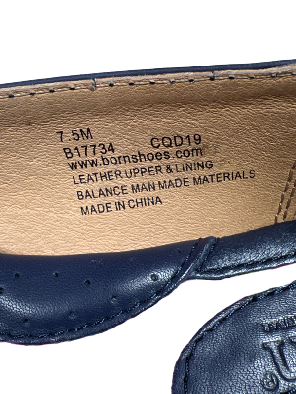 Born Women's Blue Lilly Leather Slip On Ballet Flats - 7.5 image 8