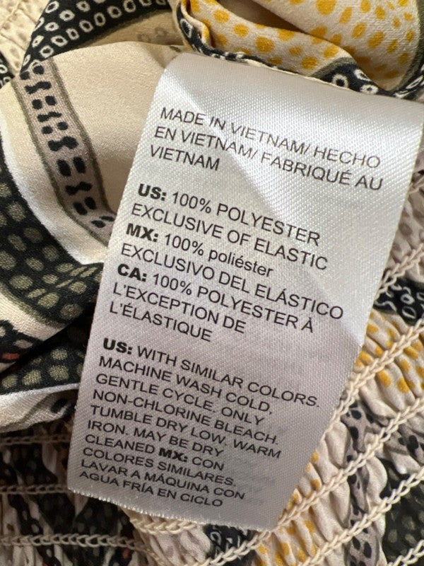 White House Black Market Women's Beige/Yellow Sleeveless Blouse - 4 image 4