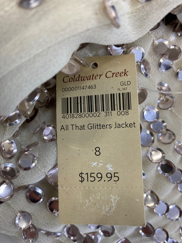 Coldwater Creek Women’s Beige All That Glitter Evening Jacket - 8 image 4