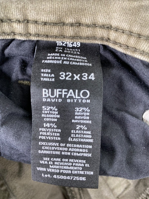 Buffalo David Bitton Men's Green Archer Slim Stretch Cotton Blend Pants - 32 image 3