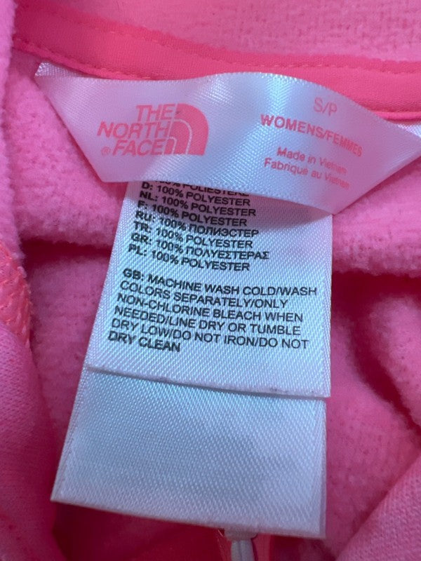 The North Face Women's Bright Pink Fleece Lined Full Zip Sweatshirt Jacket - S image 3