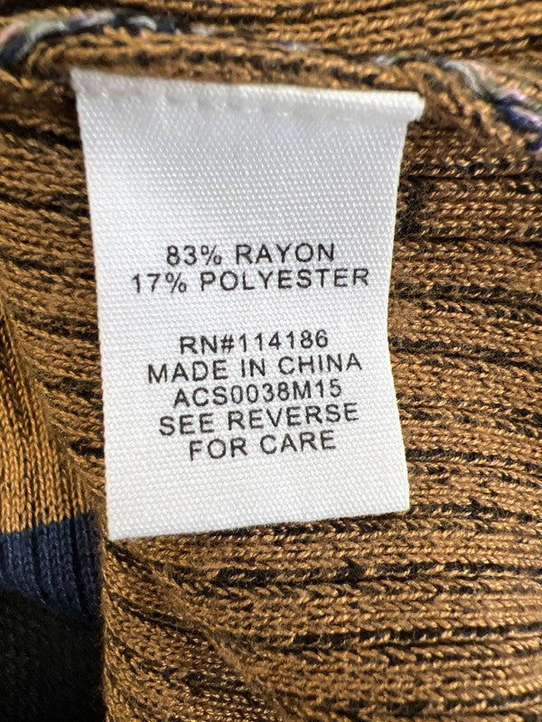 Adyson Parker Women's Multicolor Striped Button Up Long Sleeve Sweater Dress - M image 4