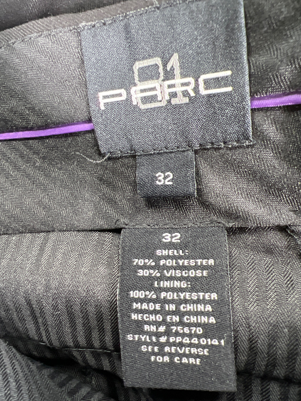 Parc 81 Men's Black Aaron Slim Fit Dress Pants - 32 image 3