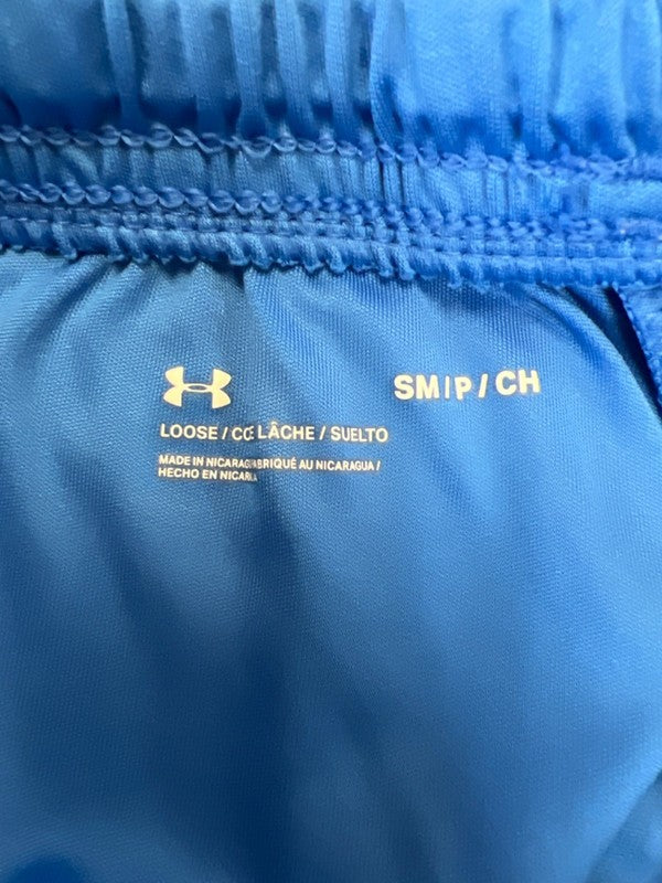 Under Armour Men's Blue Logo Loose Pull On Athletic Shorts - S image 3