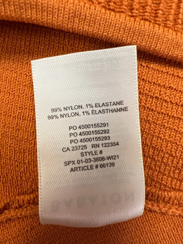 Babaton Women's Orange Ribbed Crop Tank Top - M image 4